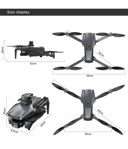 Drone GPS professionnel L600 PRO MAX 4K 3 axes PTZ HD double caméra évitement d'obstacles moteur sans balais 5G WIFI RC Quadcopter