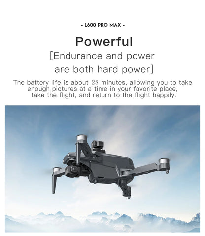 Drone GPS professionnel L600 PRO MAX 4K 3 axes PTZ HD double caméra évitement d'obstacles moteur sans balais 5G WIFI RC Quadcopter