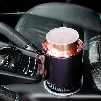 Porte-gobelet 2 en 1 pour voiture intelligente, pour boissons chaudes et froides, pour la maison, réfrigération rapide, refroidissement/chauffage, mini-gobelet à écran tactile