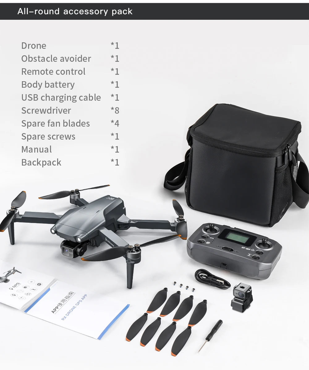 Drone GPS professionnel L600 PRO MAX 4K 3 axes PTZ HD double caméra évitement d'obstacles moteur sans balais 5G WIFI RC Quadcopter