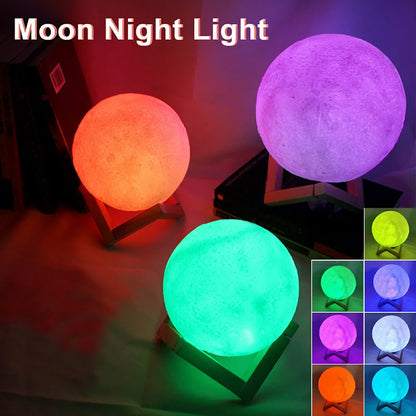Lampe à LED lumière de lune, Lumière de galaxie, nuit de lune