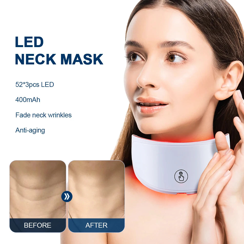 Masque à LED rechargeable 7 couleurs,  Masque de beauté, LED Rajeunissement de la peau, Masque de soins anti-rides