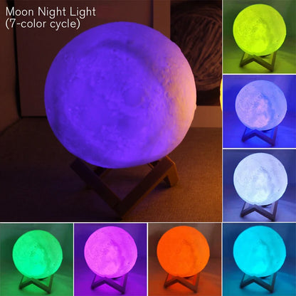Lampe à LED lumière de lune, Lumière de galaxie, nuit de lune