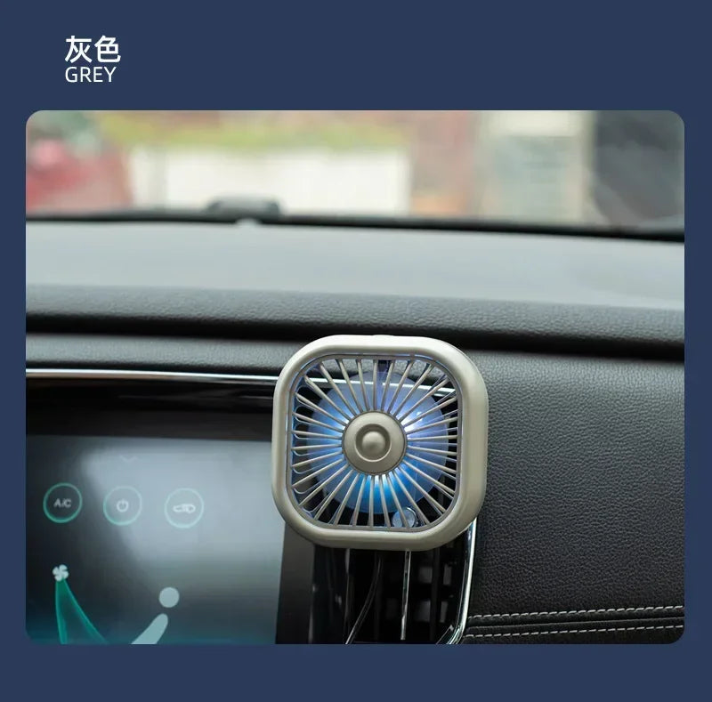 Mini ventilateur de voiture - Refroidissement rapide, économe en énergie, alimenté par USB - Portable, couleurs vives, installation facile