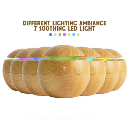 Humidificateur d'air électrique, diffuseur d'arômes en bois, humidificateur d'air ultrasonique, huile essentielle, aromathérapie, brumisateur frais pour chambre à coucher