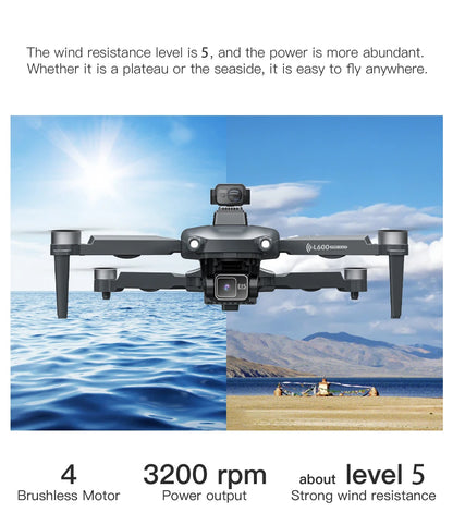 Drone GPS professionnel L600 PRO MAX 4K 3 axes PTZ HD double caméra évitement d'obstacles moteur sans balais 5G WIFI RC Quadcopter