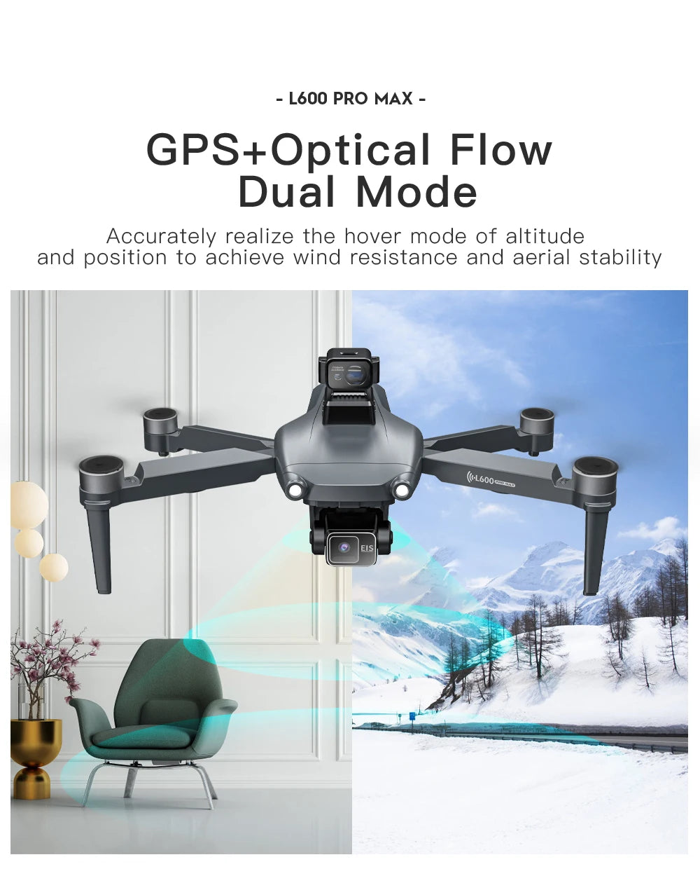 Drone GPS professionnel L600 PRO MAX 4K 3 axes PTZ HD double caméra évitement d'obstacles moteur sans balais 5G WIFI RC Quadcopter
