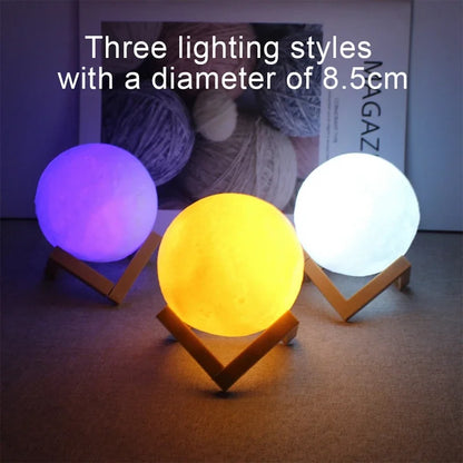 Lampe à LED lumière de lune, Lumière de galaxie, nuit de lune