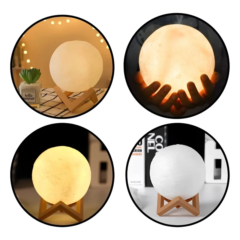 Lampe à LED lumière de lune, Lumière de galaxie, nuit de lune