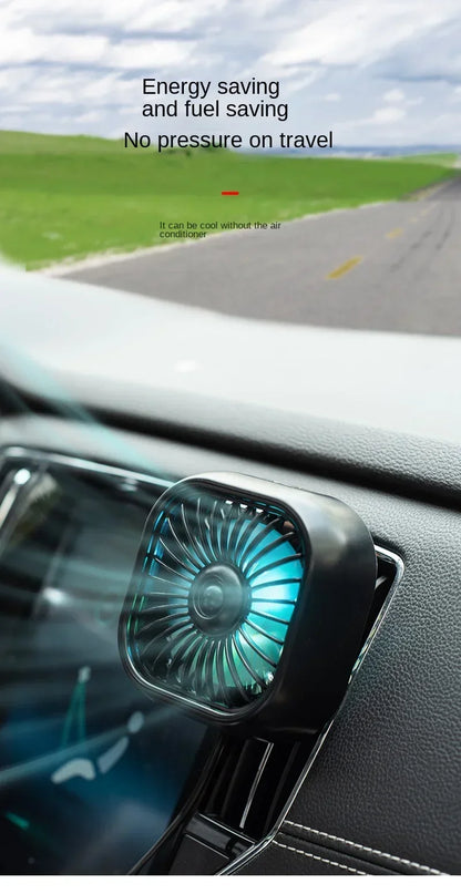 Mini ventilateur de voiture - Refroidissement rapide, économe en énergie, alimenté par USB - Portable, couleurs vives, installation facile