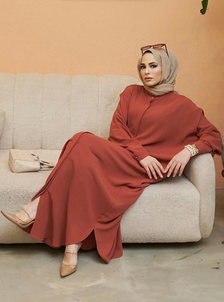 Abaya musulmane de l'Aïd pour femmes, robe de prière élégante fendue, caftan marocain, robes de fête arabes saoudiennes, caftan, abayas du Ramadan