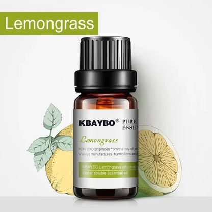 Huiles essentielles pour diffuseur, humidificateur d'huiles essentielles d'aromathérapie, 6 parfums : lavande, arbre à thé, romarin, citronnelle et orange