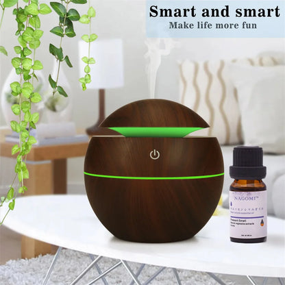 Humidificateur d'air électrique, diffuseur d'arômes en bois, humidificateur d'air ultrasonique, huile essentielle, aromathérapie, brumisateur frais pour chambre à coucher