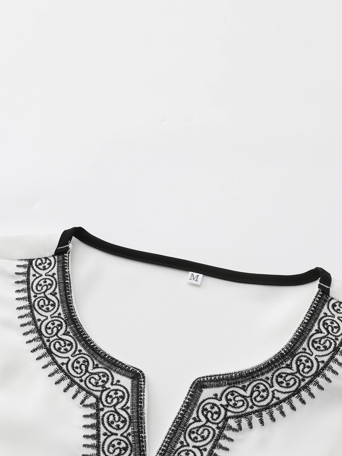 Caftan blanc brodé à manches courtes pour femme, vêtement islamique élégant pour l'été, nouvelle collection 2025