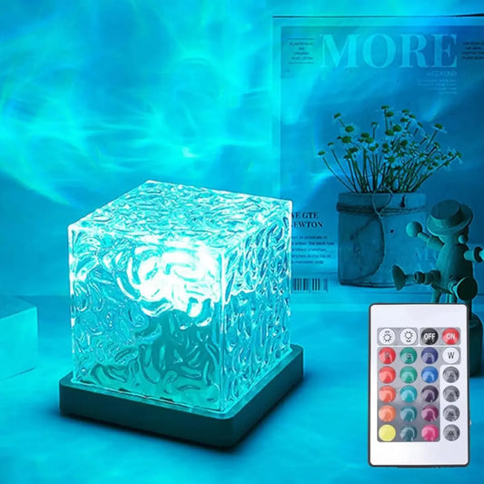 Projecteur de vagues océaniques 16 couleurs, lampe de nuit Aurora Glow pour la maison, le bureau, le bar, le restaurant, projecteur sous-marin, veilleuse