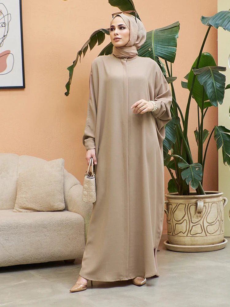 Abaya musulmane de l'Aïd pour femmes, robe de prière élégante fendue, caftan marocain, robes de fête arabes saoudiennes, caftan, abayas du Ramadan