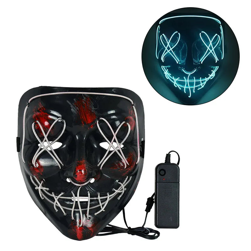 Masque néon d'Halloween Cosmask, Masque à LED, Masque de fête lumineux