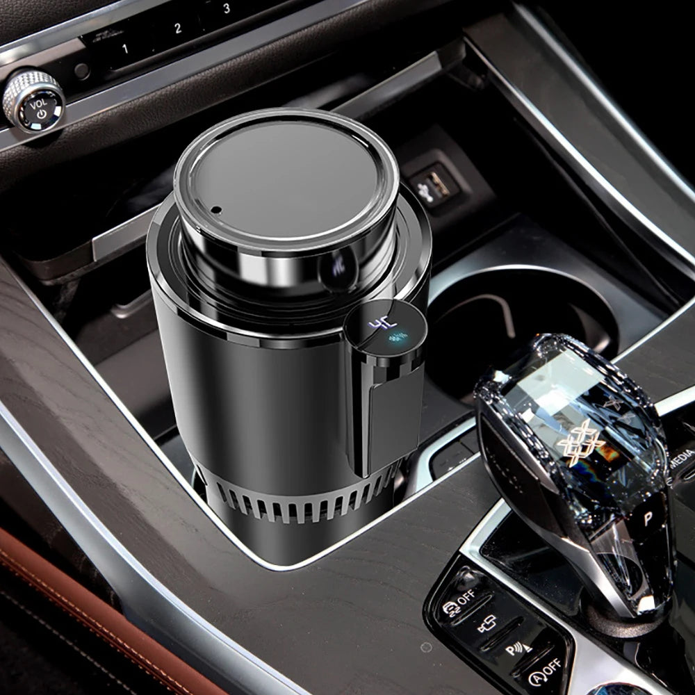 Porte-gobelet 2 en 1 pour voiture intelligente, pour boissons chaudes et froides, pour la maison, réfrigération rapide, refroidissement/chauffage, mini-gobelet à écran tactile
