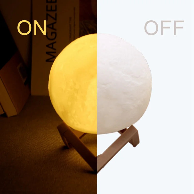 Lampe à LED lumière de lune, Lumière de galaxie, nuit de lune