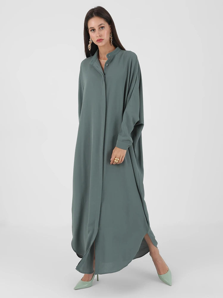 Abaya musulmane de l'Aïd pour femmes, robe de prière élégante fendue, caftan marocain, robes de fête arabes saoudiennes, caftan, abayas du Ramadan