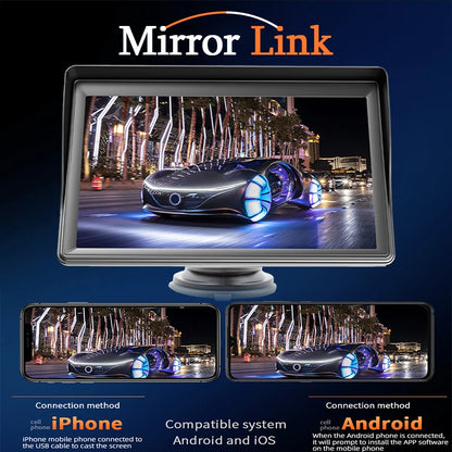 CarPlay Android Auto Autoradio Multimédia Lecteur Vidéo Écran Tactile Portable 7 Pouces Avec USB AUX Pour Caméra de Recul