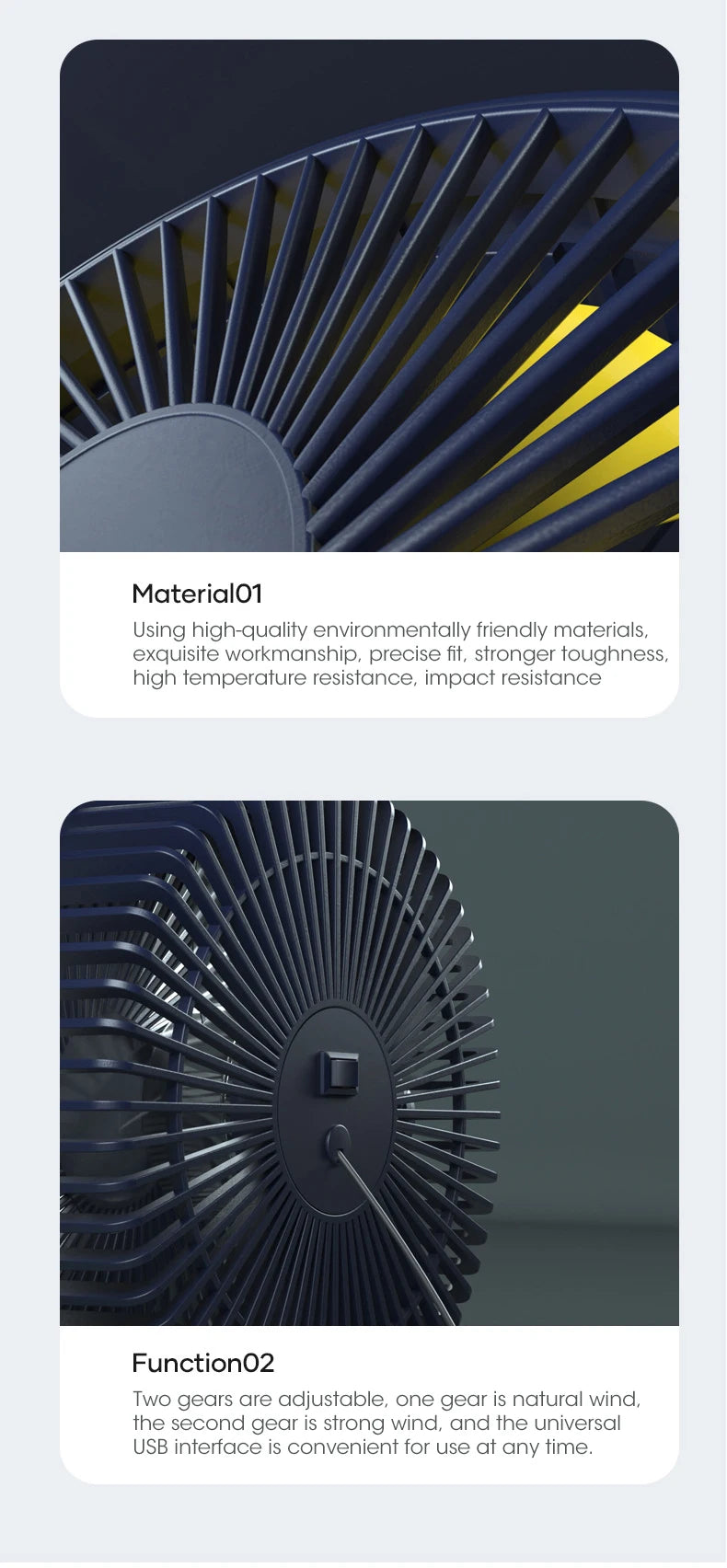 Mini ventilateur portable à pince, chargement USB, silencieux, de bureau, électrique, haute qualité, pour dortoir étudiant, petit format