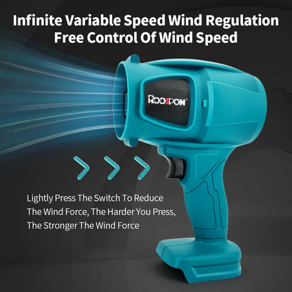 Souffleur électrique sans fil haute puissance, puissant, à main, pour enlever la poussière et la neige, turbine à feuilles, pour Makita 18 V-21 V, sans batterie